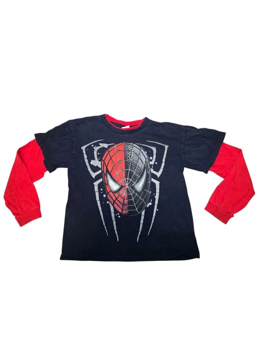 Vintage Marvel Spiderman 3 Long Sleeve Shirt Size M 8-10- FLAWS AND RIPS READ***